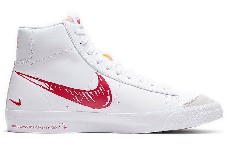 Nike Blazer Mid 77 'Sketch - Red' CW7580-100 - 2