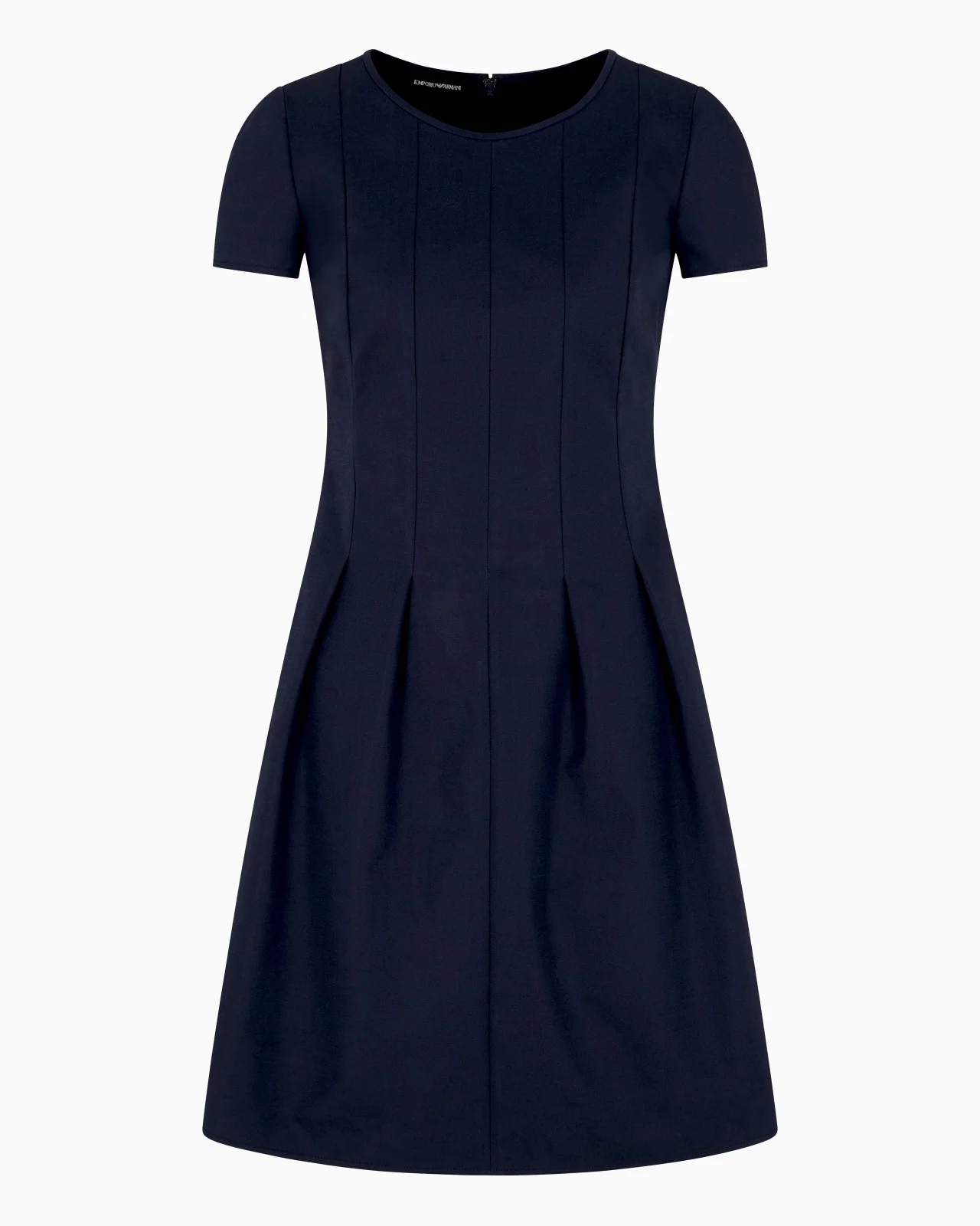 COUTURE COTTON BLEND DRESS WITH PLEATS - 1