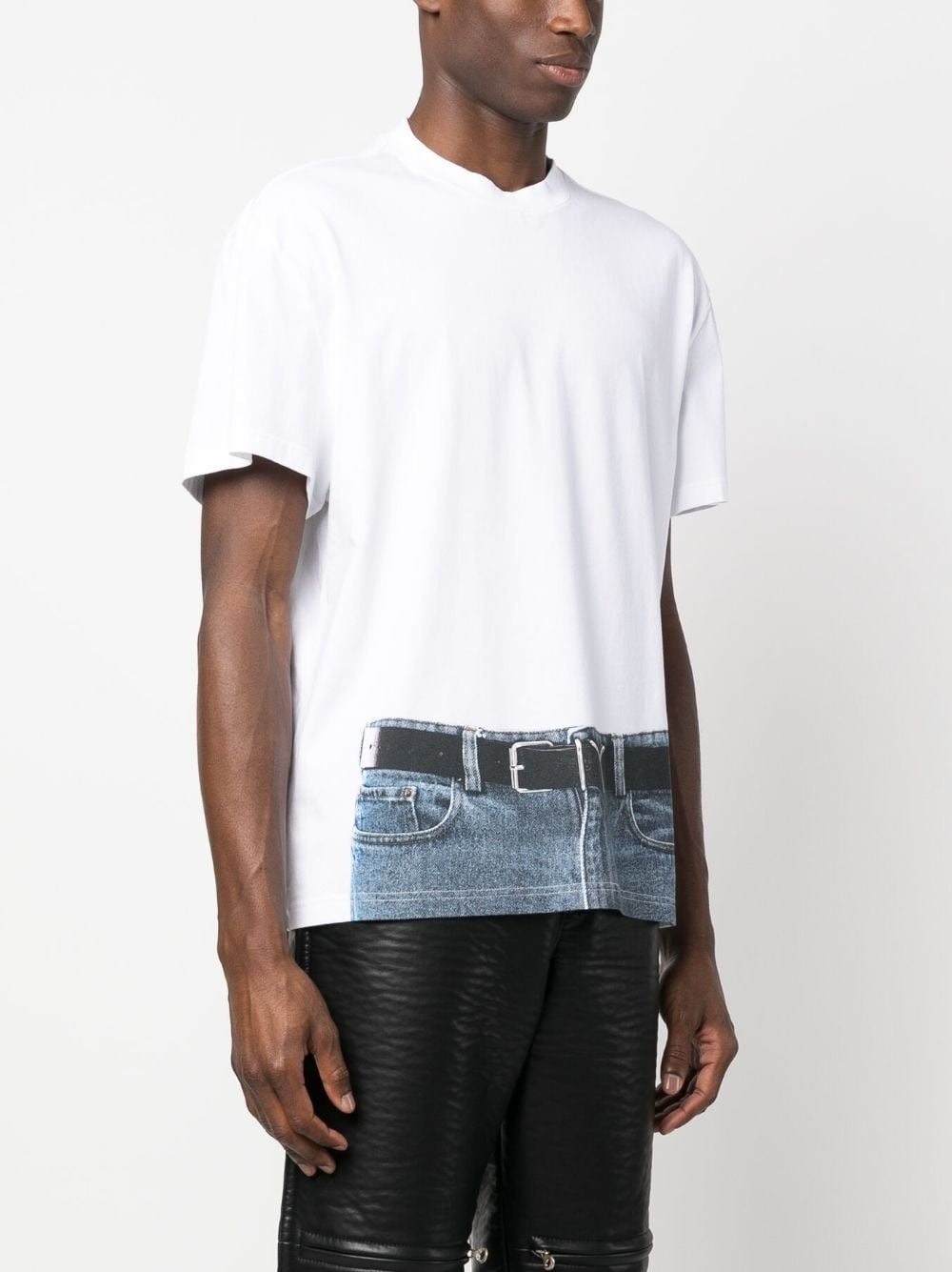 Trompe L'Oeil Belt-print T-shirt - 4