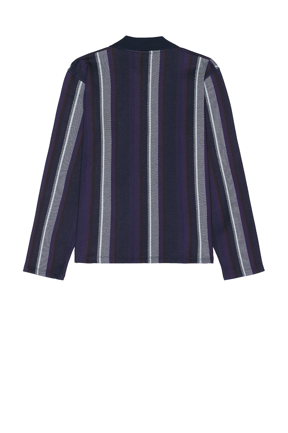 Long Sleeve Striped Polo - 2