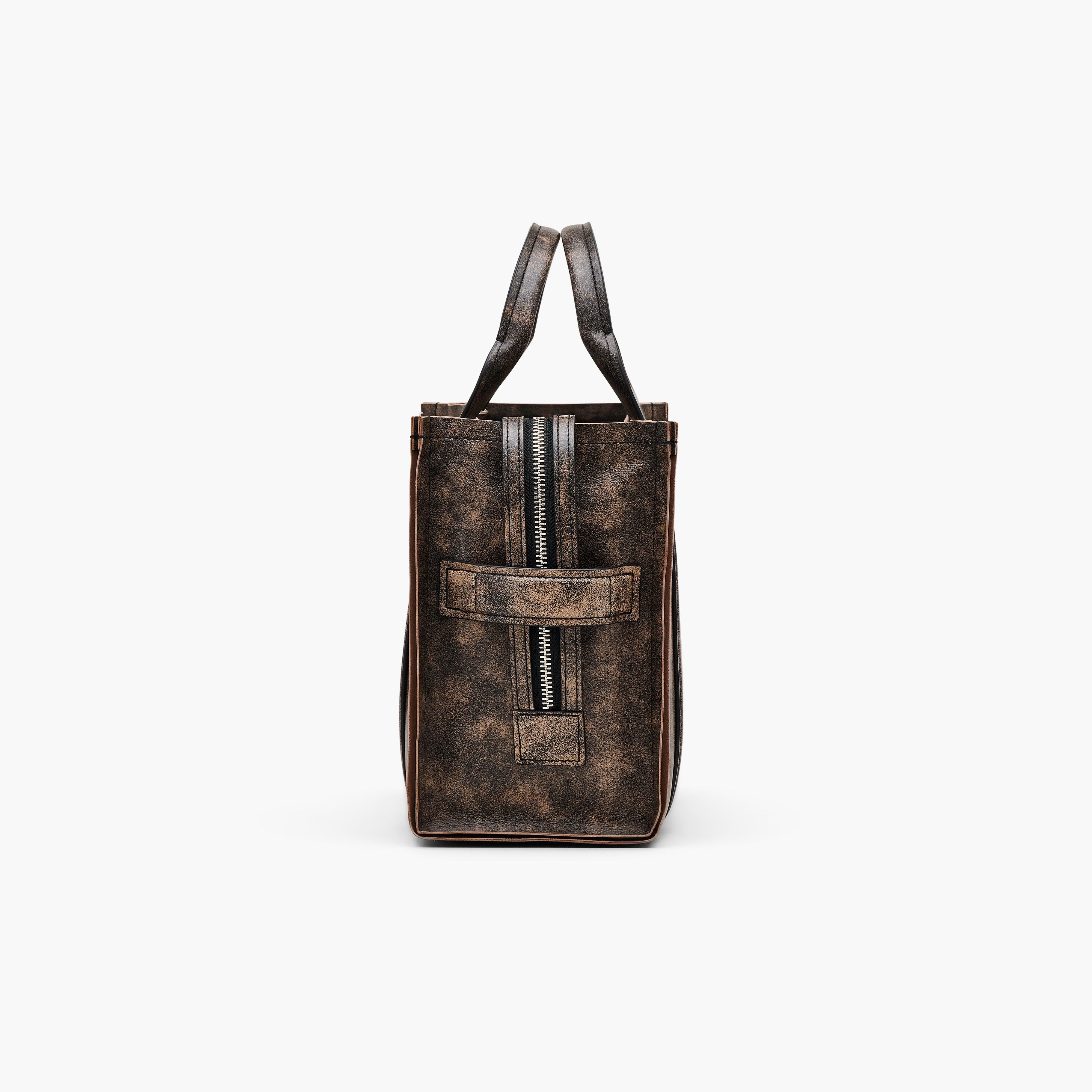 THE DISTRESSED LEATHER MEDIUM TOTE BAG - 5
