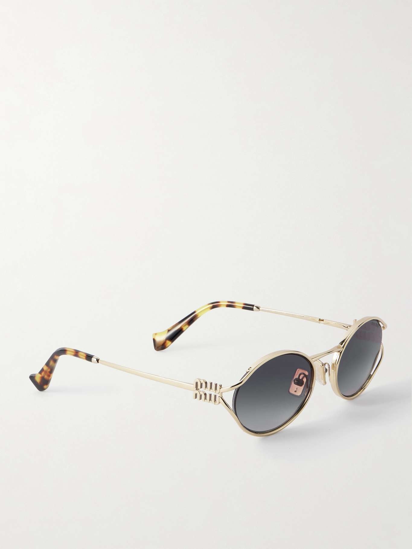 Oval-frame gold-tone sunglasses Gold - 3