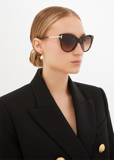 TOM FORD Brown Acetate Sunglasses outlook