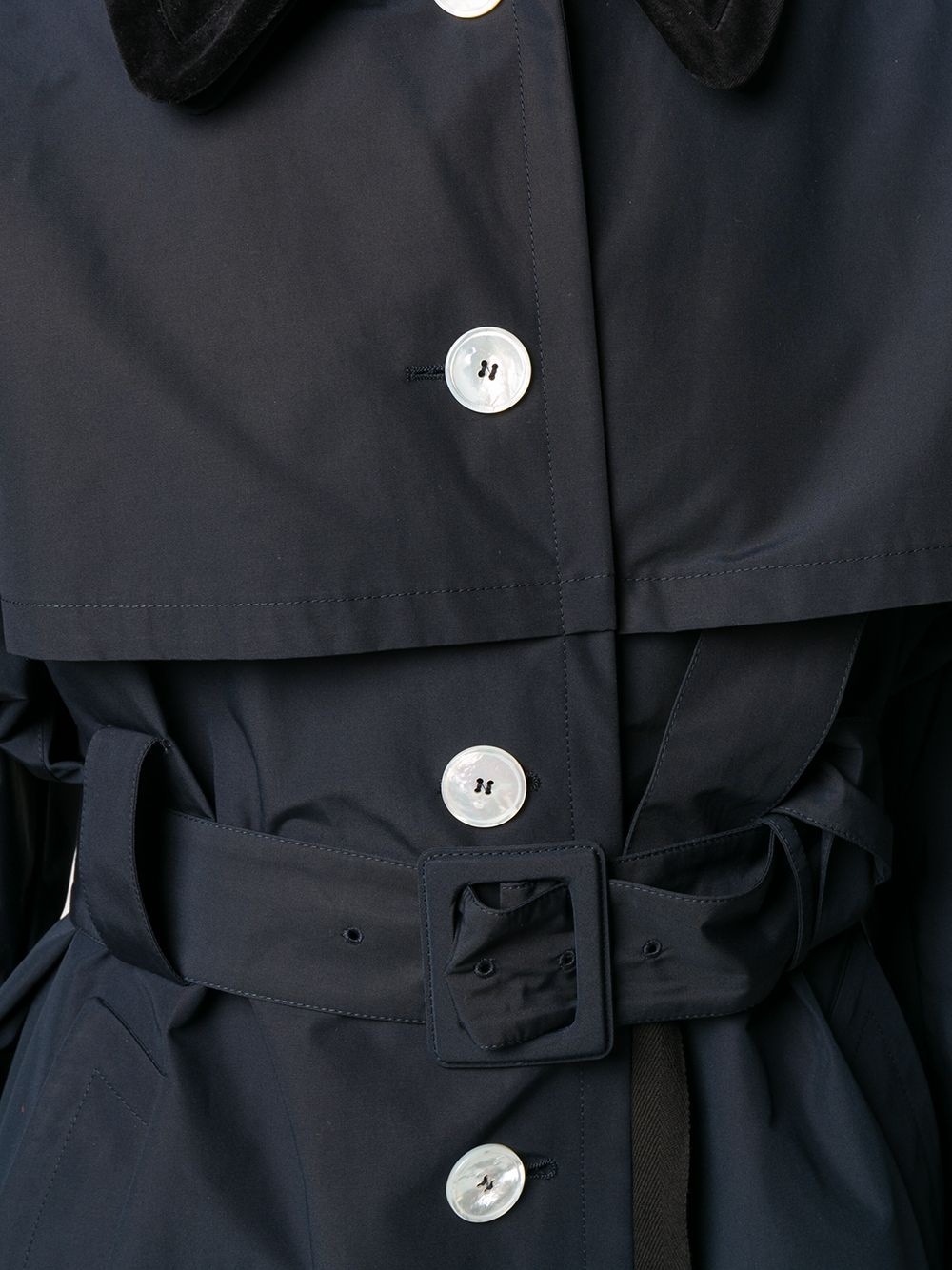 single-breasted belted trench coat - 5
