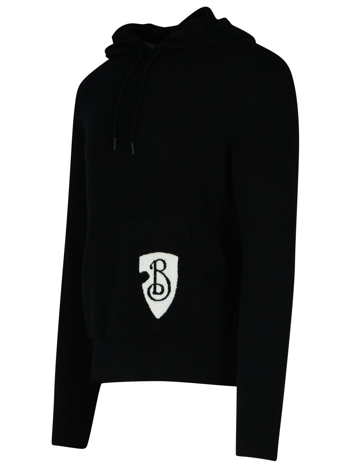 Burberry Black Wool Blend Sweatshirt Man - 2