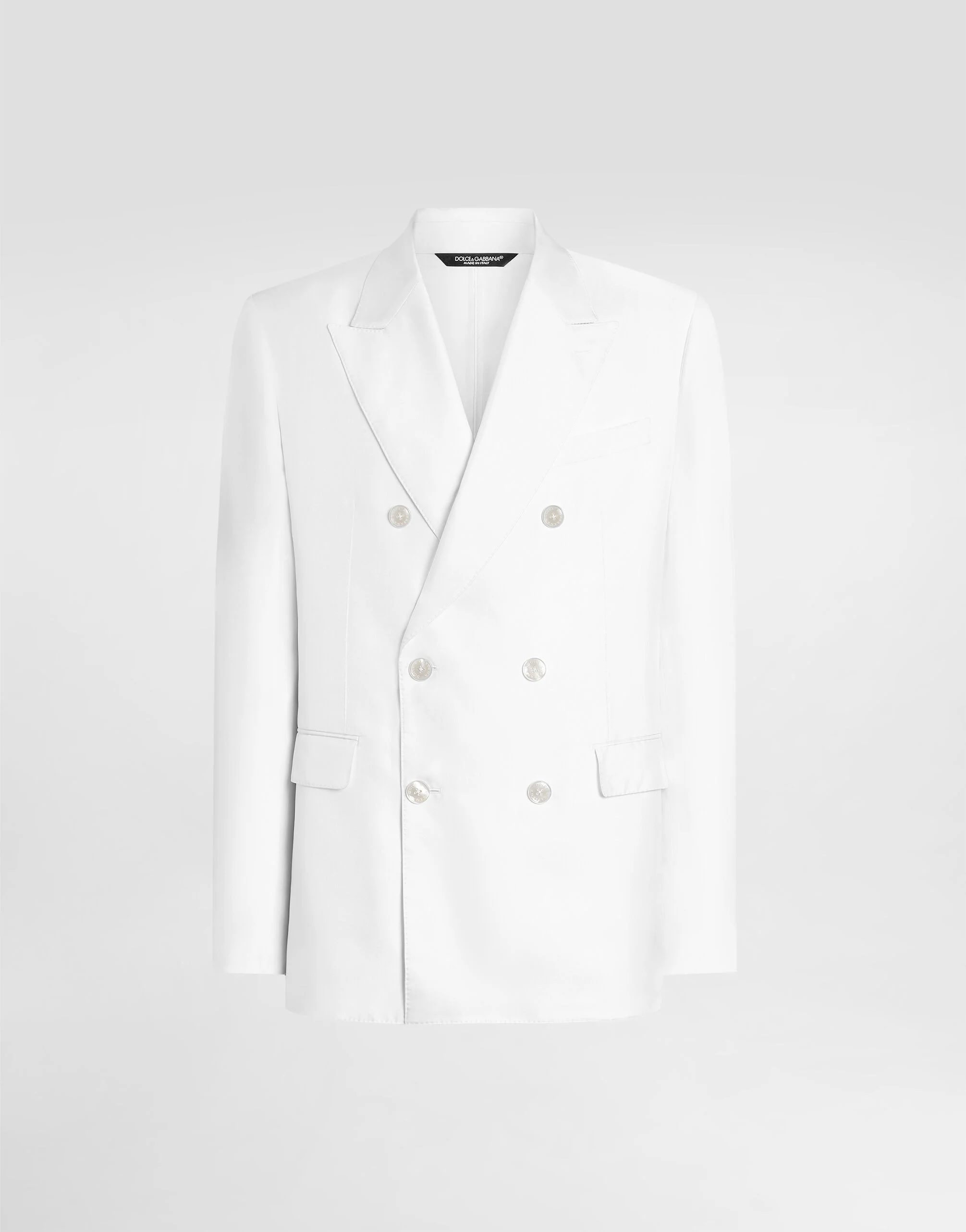 Sicilia light double-breasted silk twill jacket - 1
