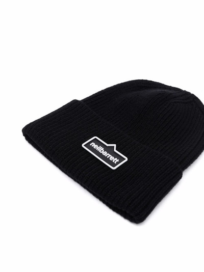 Neil Barrett logo-patch beanie outlook