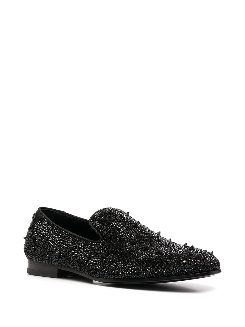 PHILIPP PLEIN crystal-accented moccasins outlook