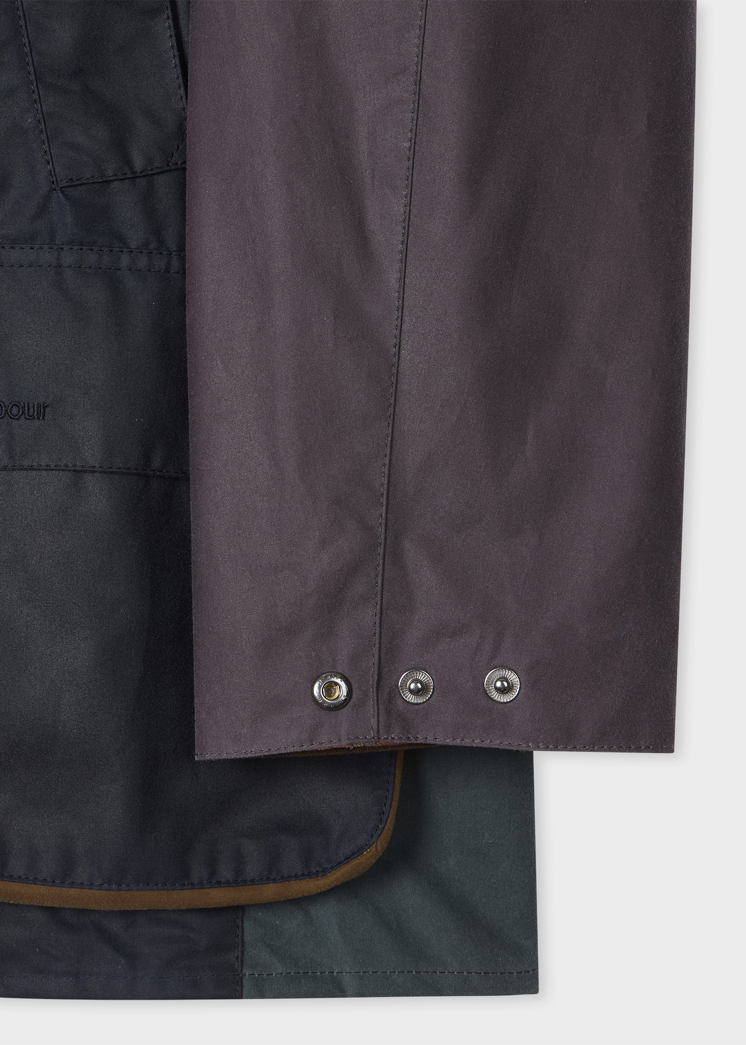 Paul Smith loves Barbour - Striped Oversized Bedale Wax Jacket - 4