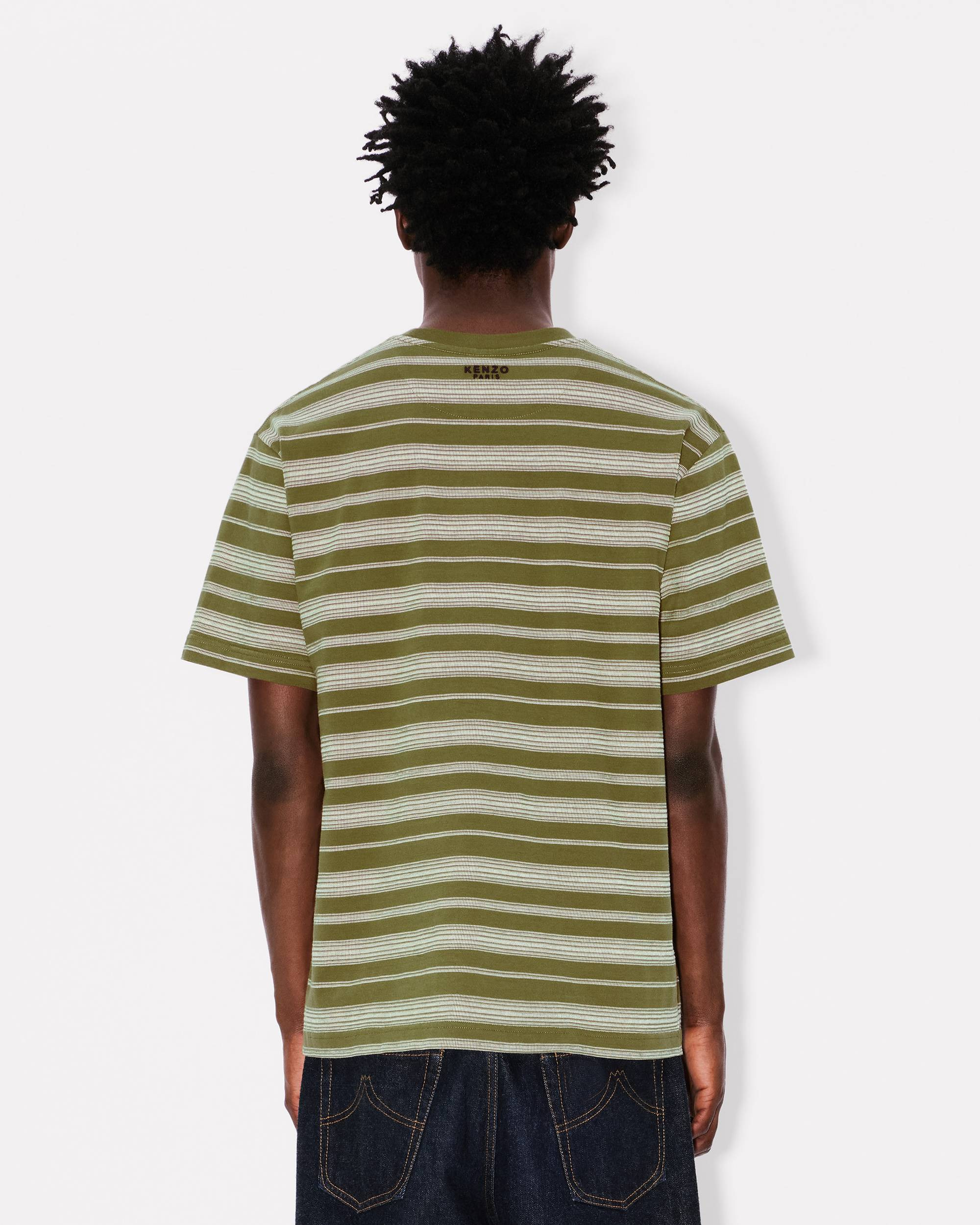 'Boke Flower' striped embroidered T-shirt in cotton - 4