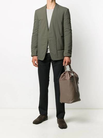 Maison Margiela collarless long-sleeve blazer outlook