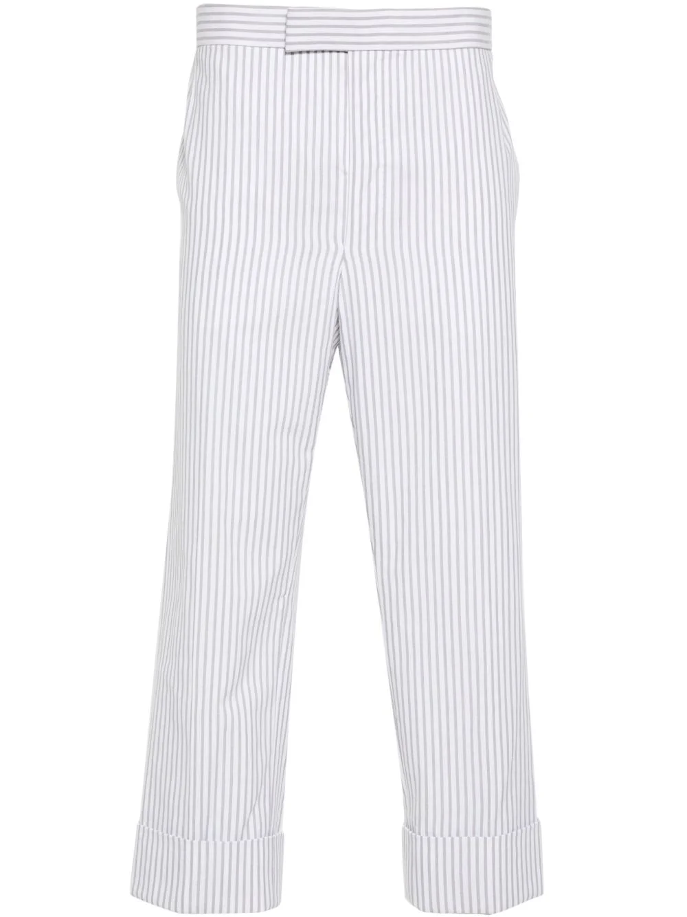 striped low-rise tapered trousers - 1
