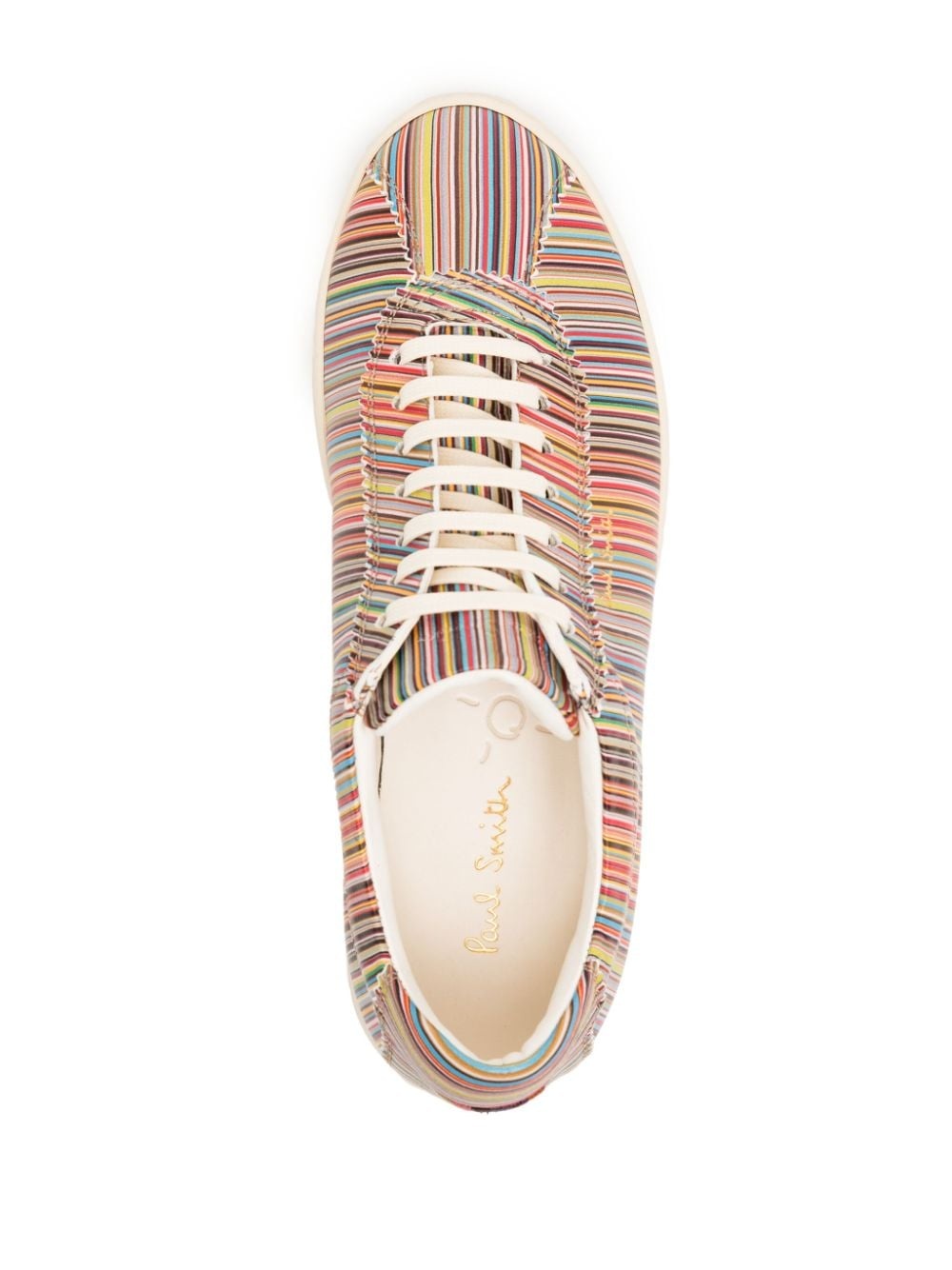 striped low-top sneakers - 4