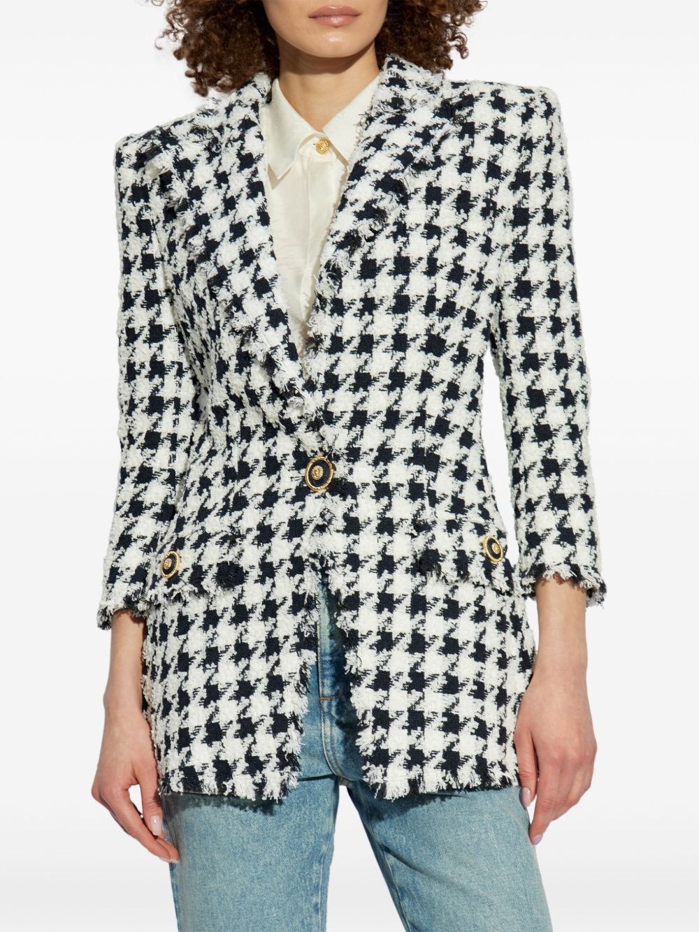 houndstooth blazer - 3