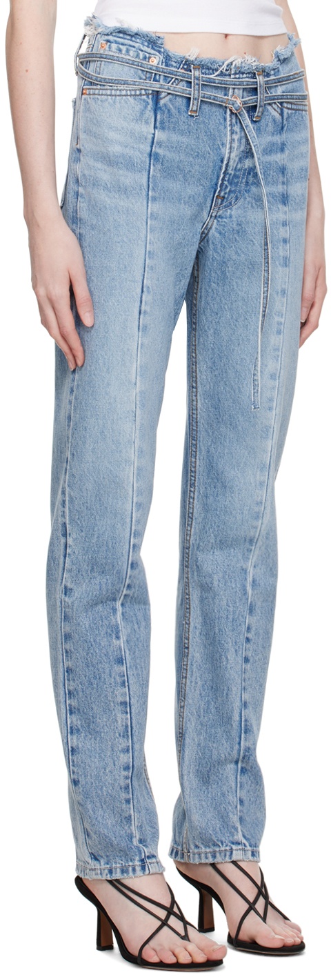 【関税込み】Grlfrnd ブルー Adriana ジーンズ GRLFRND Blue Adriana Jeans | REVERSIBLE