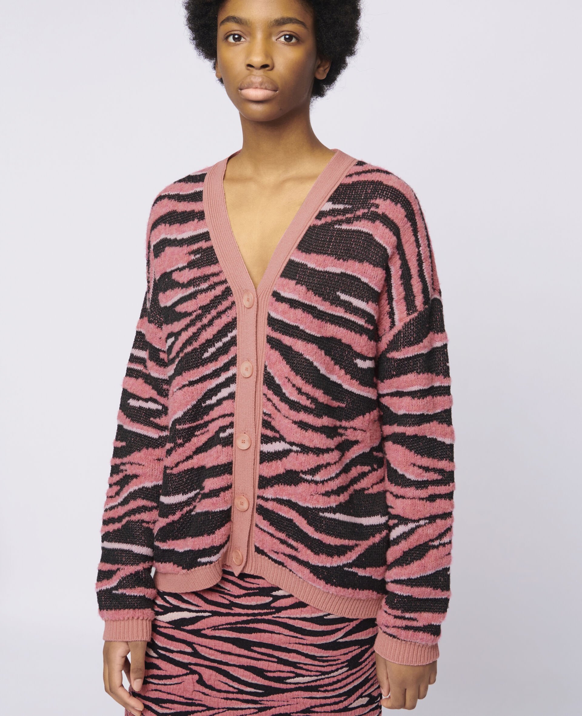 Animal Pattern Cardigan - 4