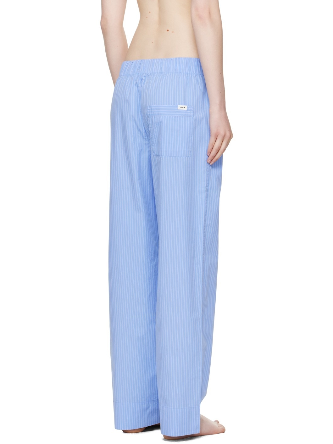 Blue Poplin Pyjama Pants - 3