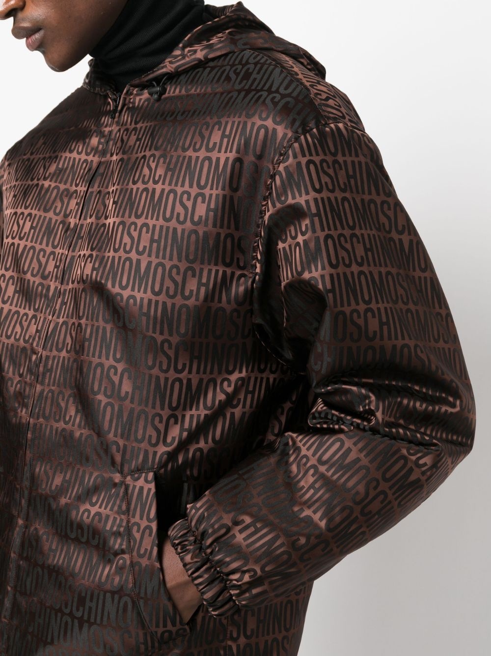 logo-print hooded lightweight jacket - 5