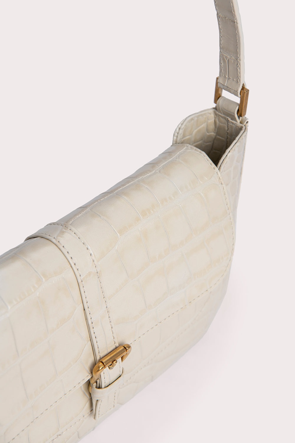 Miranda Cream Croco Embossed Leather - 4
