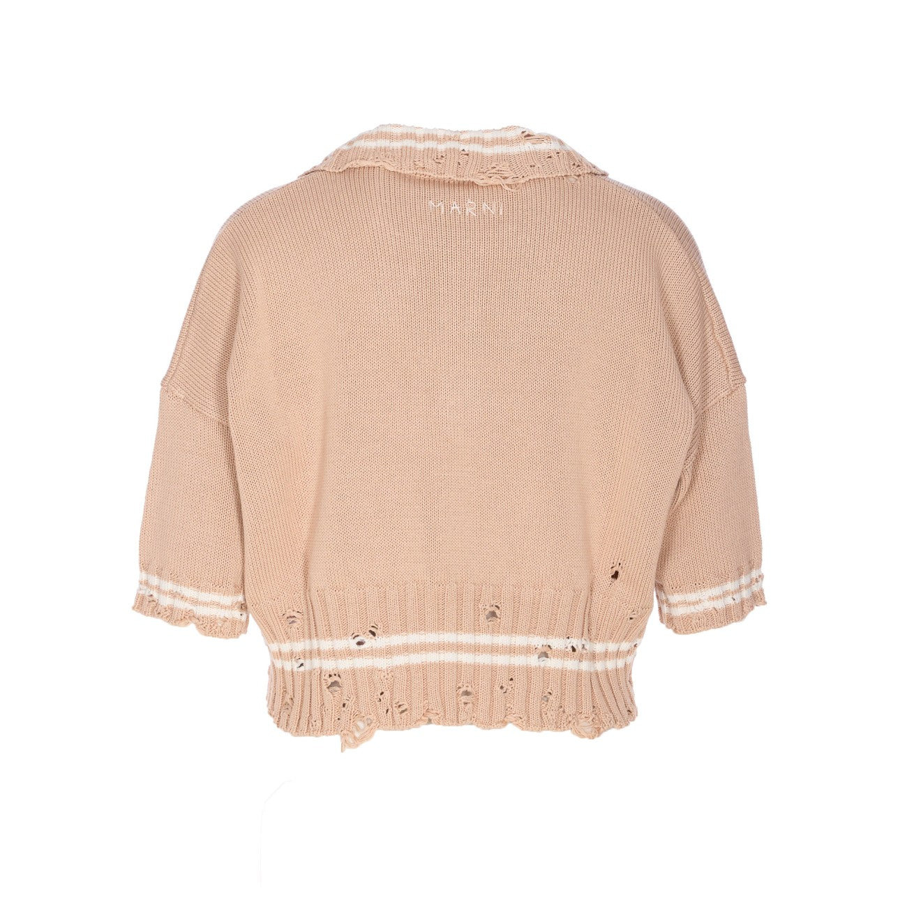 Marni Women Cotton Polo Shirt With Marni Symbol Embroidery - 2