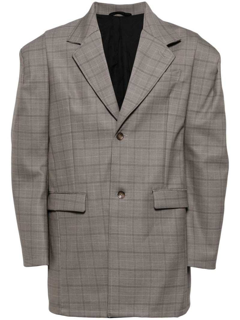 어깨 패딩 모직 blazer 1