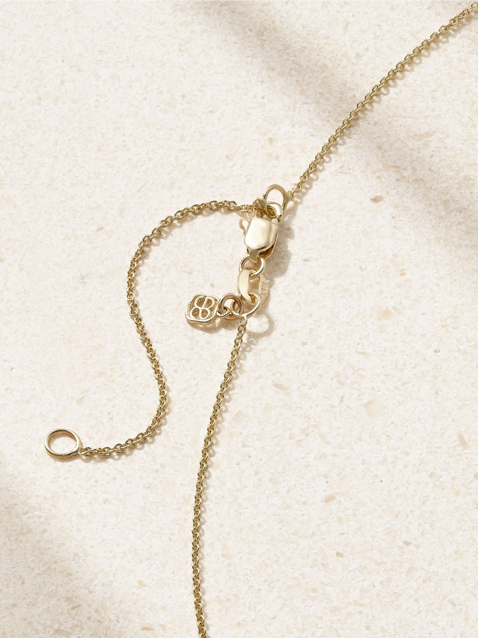 Jellyfish 14-karat gold diamond necklace Gold - 3