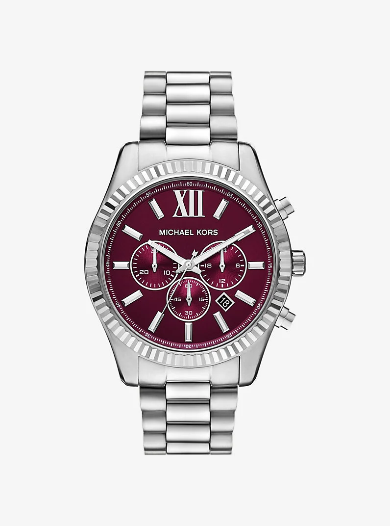 Oversized Lexington Silver-Tone Watch - 1