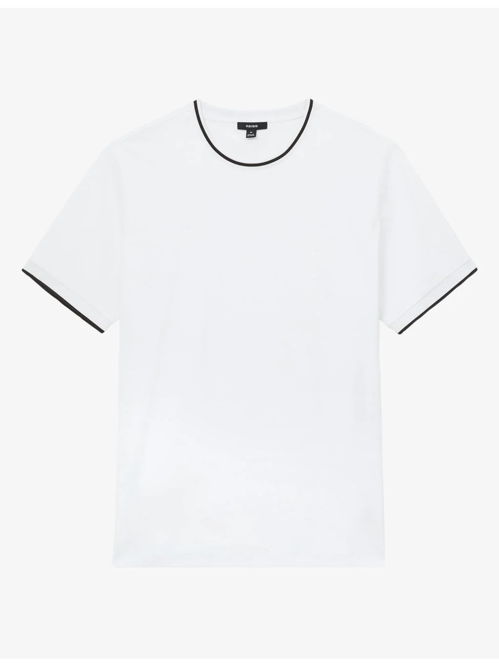 Ainsley Contrast-Tipping Short-Sleeve Cotton T-Shirt - 1