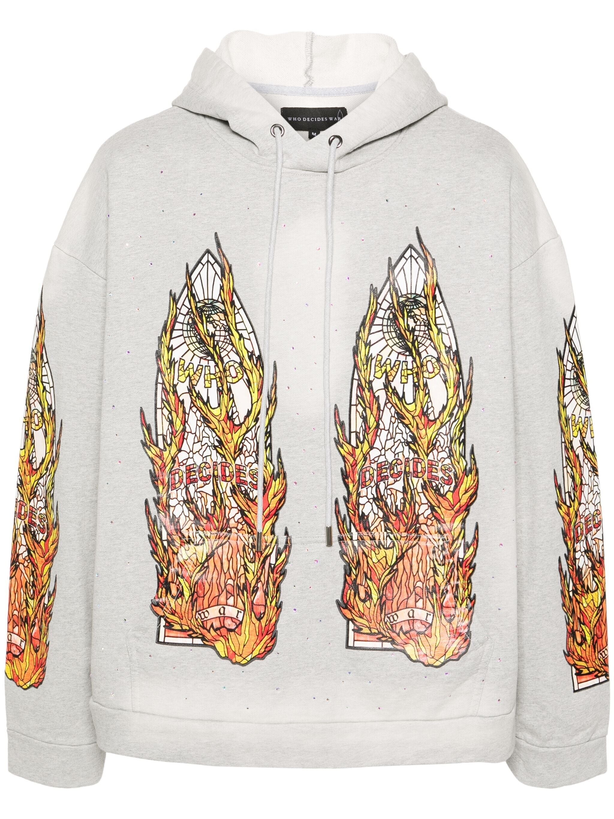 Flame Glass zip-up hoodie - 1