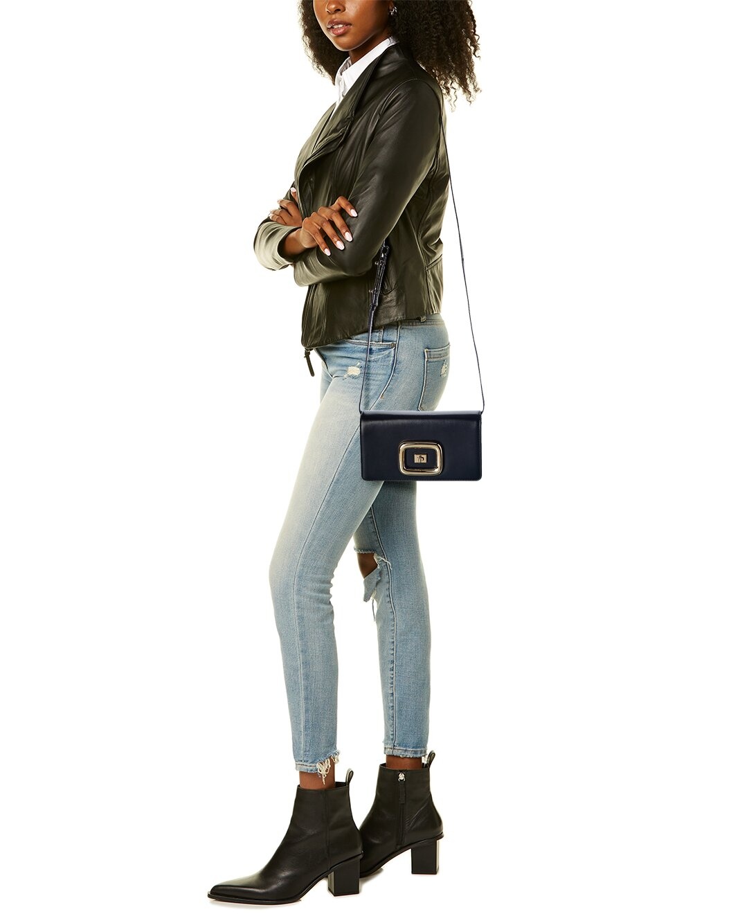 Roger Vivier Viv' Choc Mini Leather Clutch - 4