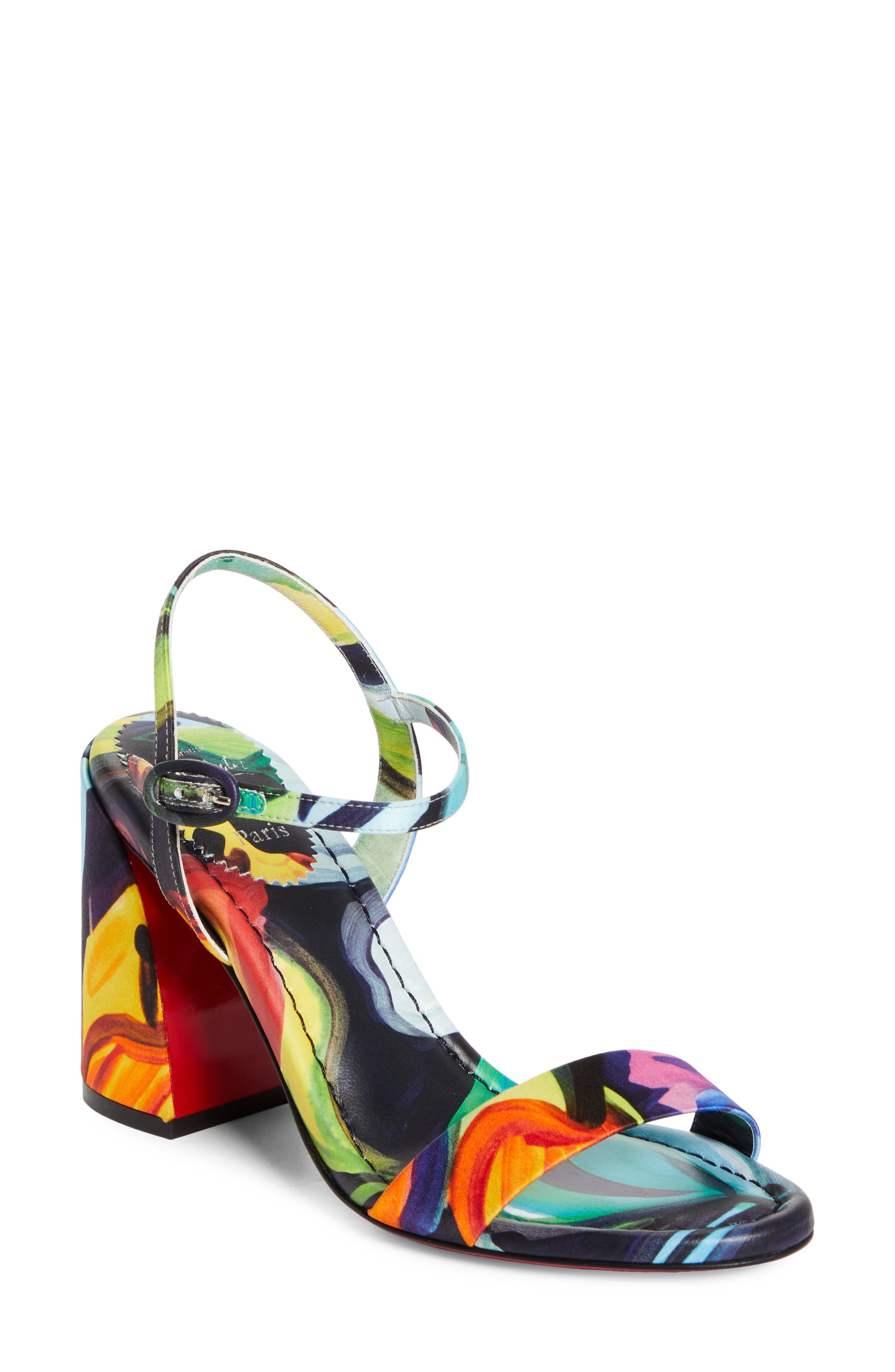 Christian Louboutin Miss Jane Sandal in Multi/Lin Multi at Nordstrom - 1