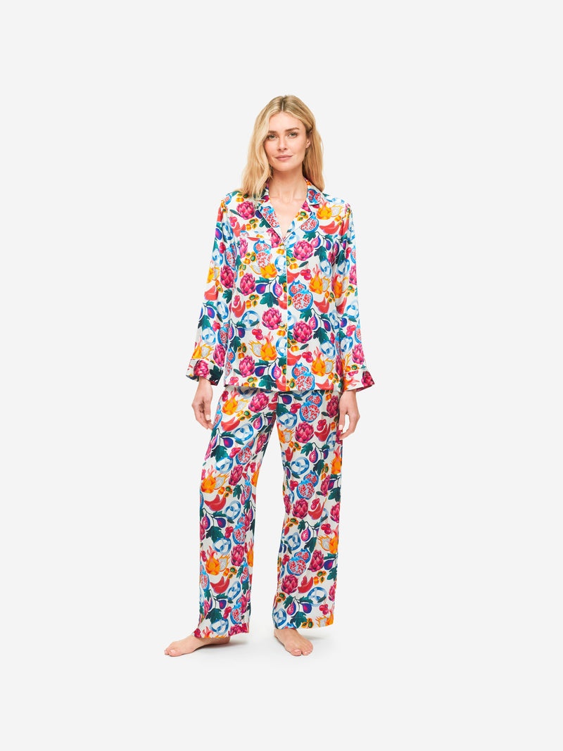 Women's Pyjamas Brindisi 78 Silk Satin White - 3