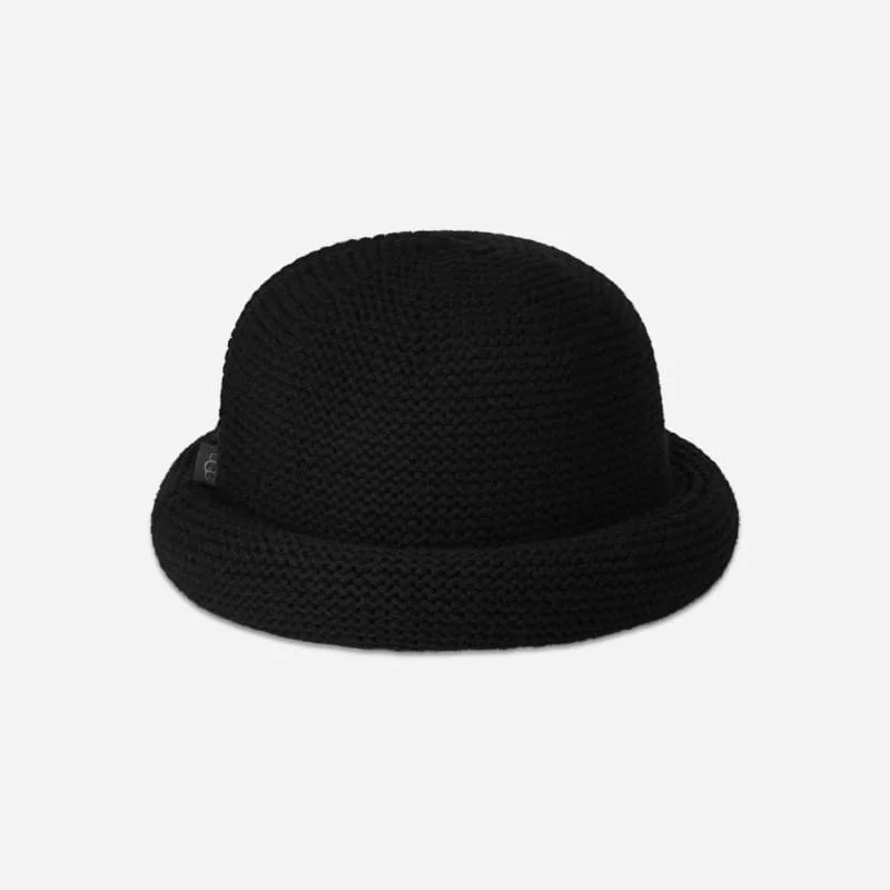 ® Women's Rolled Knit Hat in Black - 1