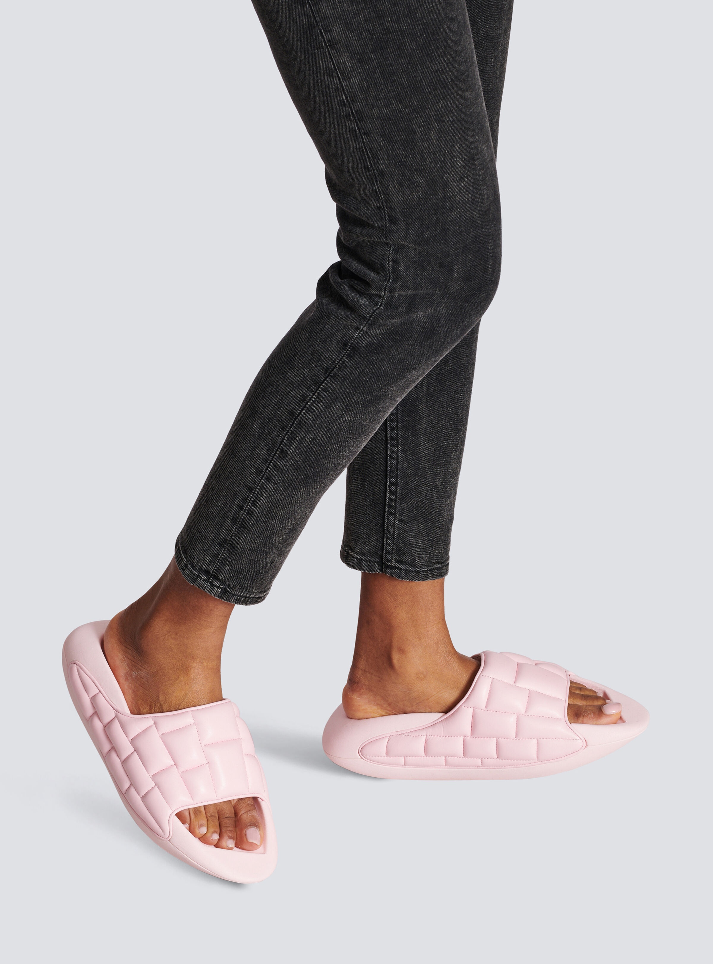 Quilted leather B-IT mules - 8