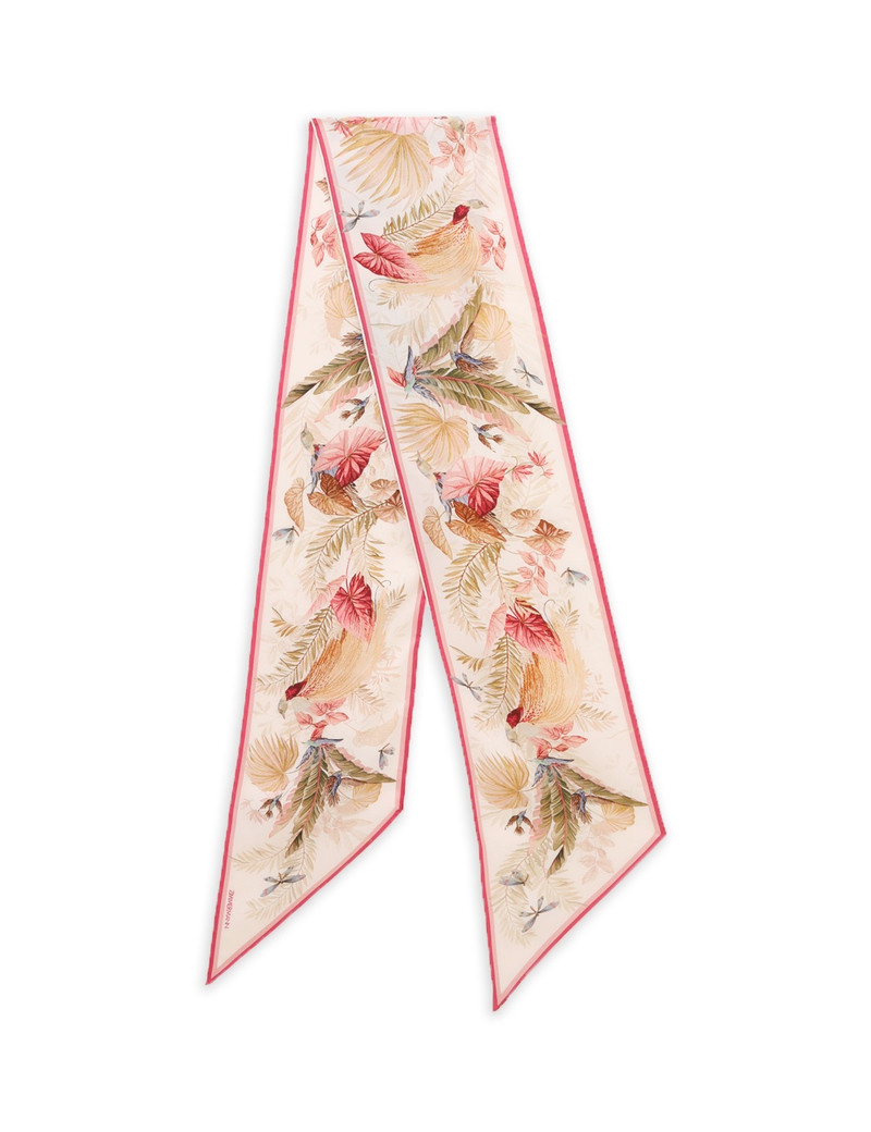 PRINTED SILK NECK SCARF 3
