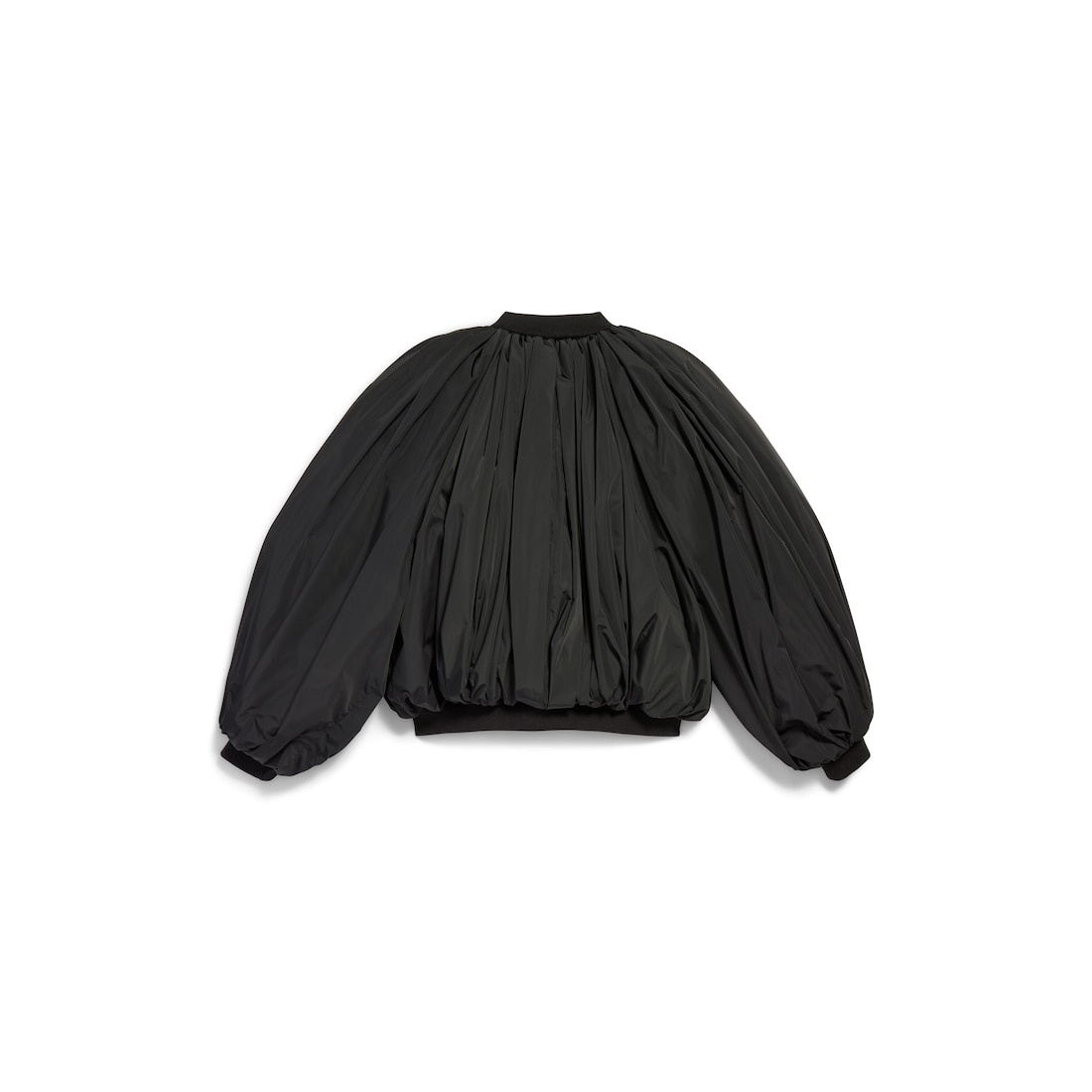 Women's Draped Bomber in Black - 6