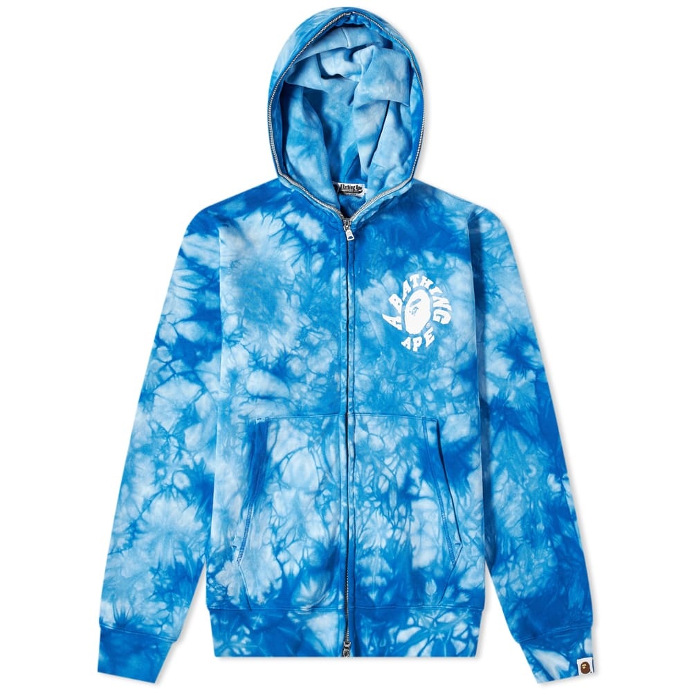 A Bathing Ape Tie Dye Wide Zip Hoody - 1