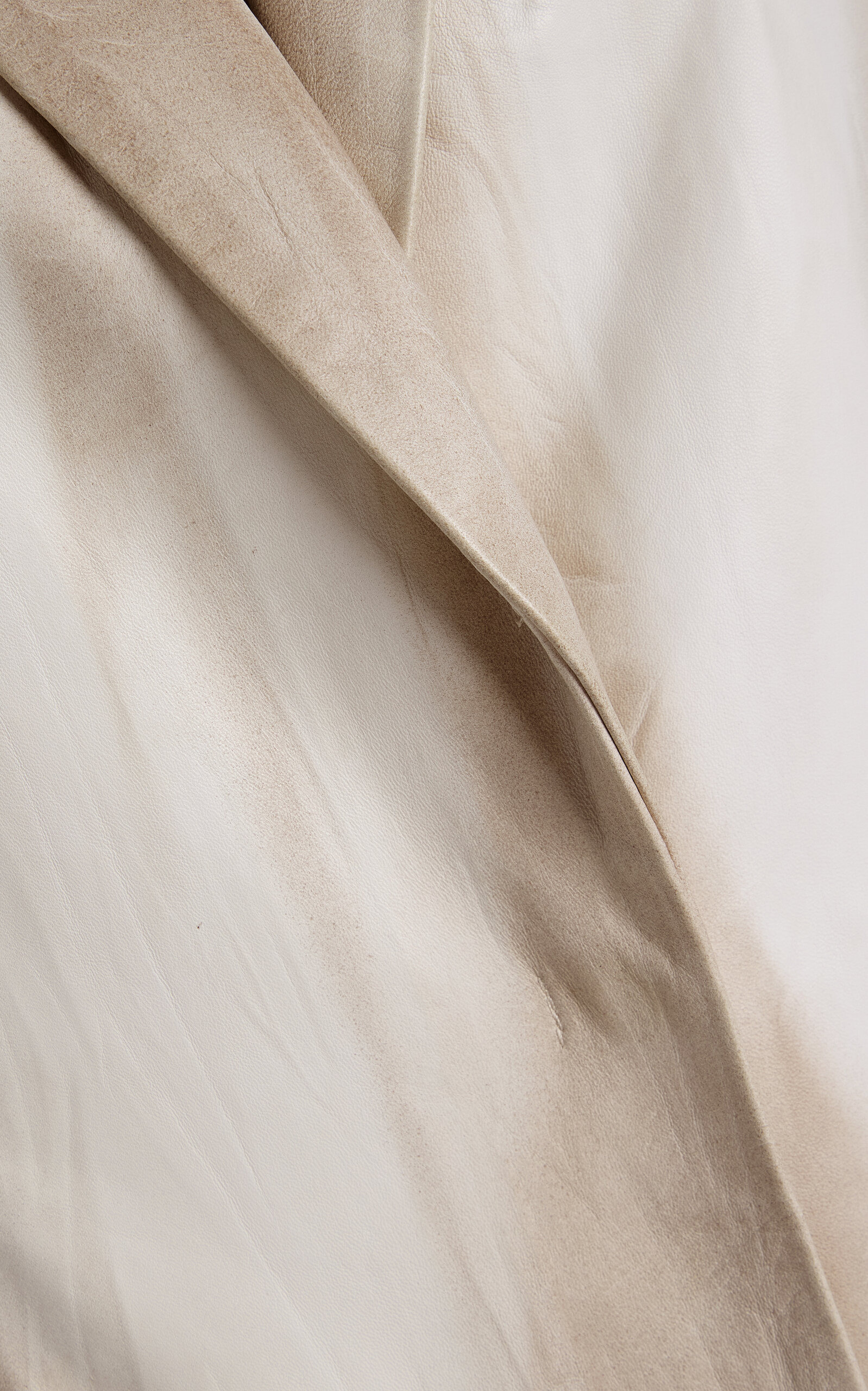 Marbled Leather Coat ivory - 5