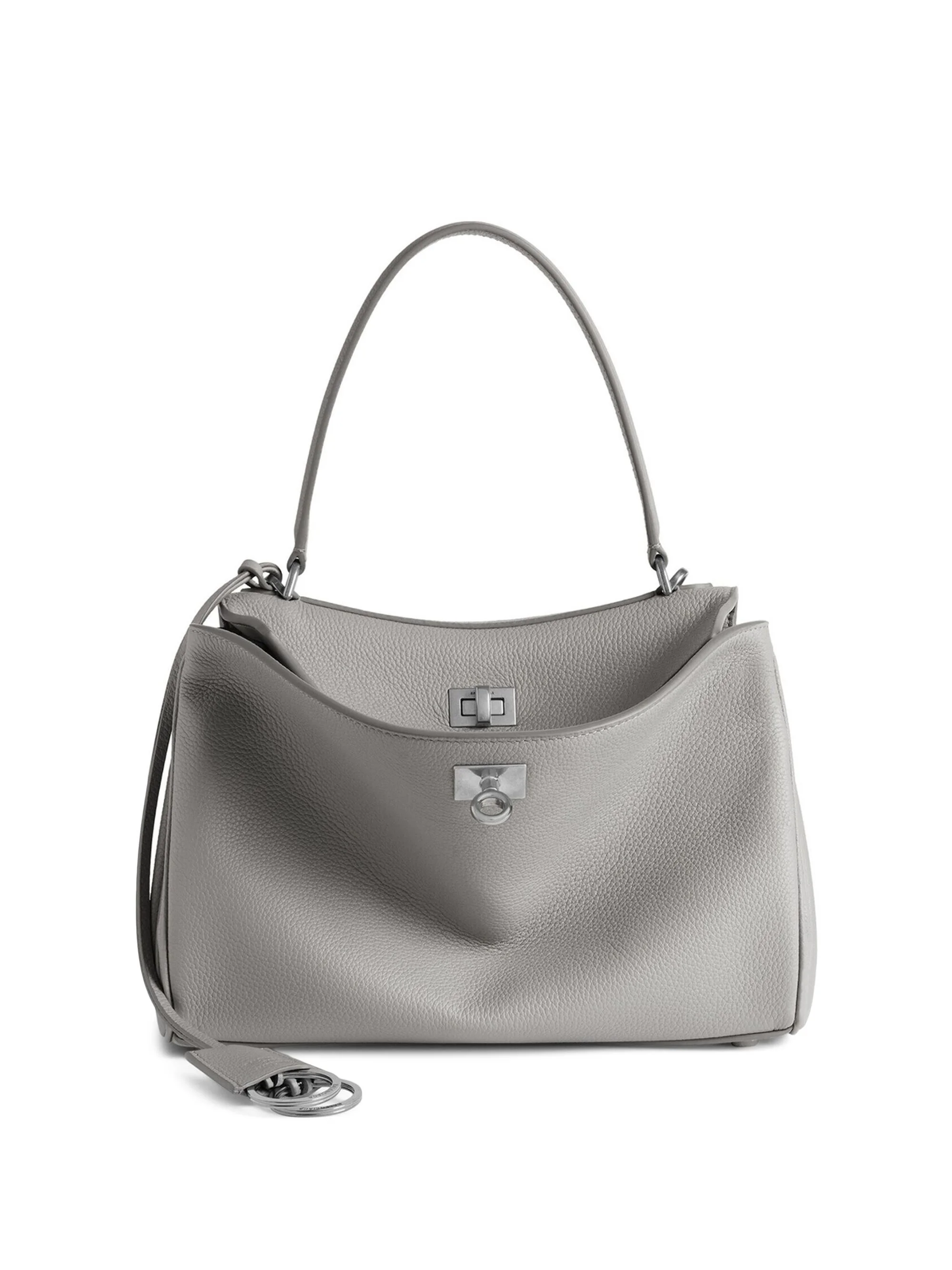 Women's Rodeo Small Grained Calfskin Top Handle Bag - Grey - 1