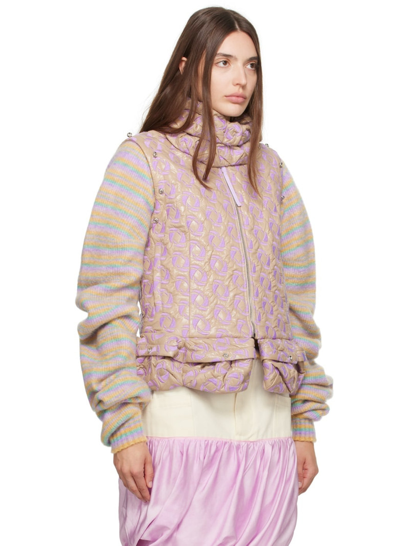 Kiko Kostadinov Beige & Purple Mobius Jacket outlook