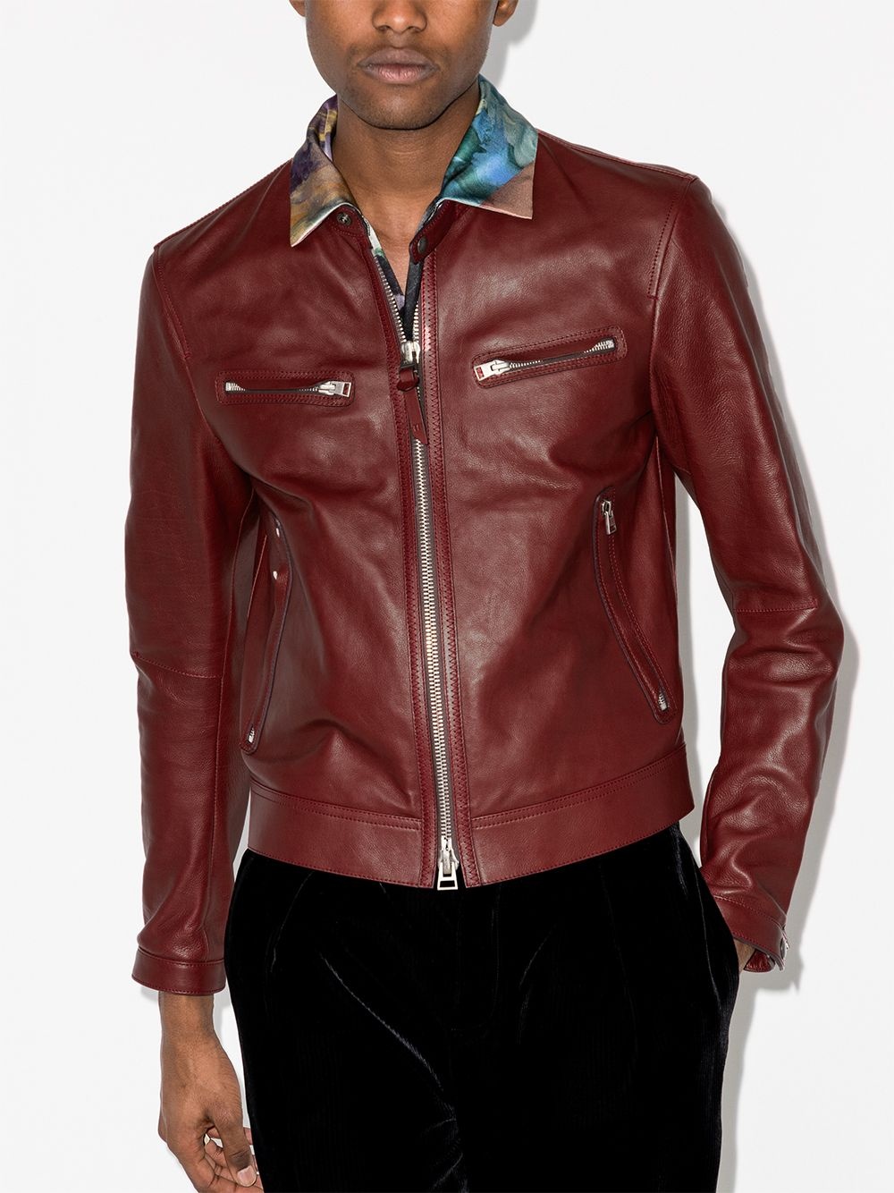 leather biker jacket - 2