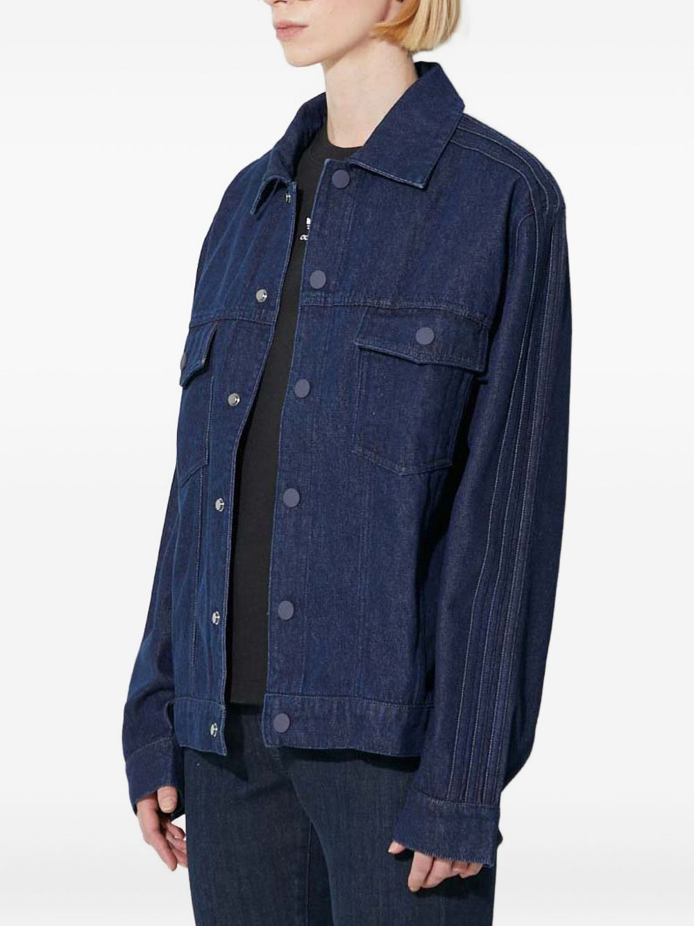denim panelled jacket - 3