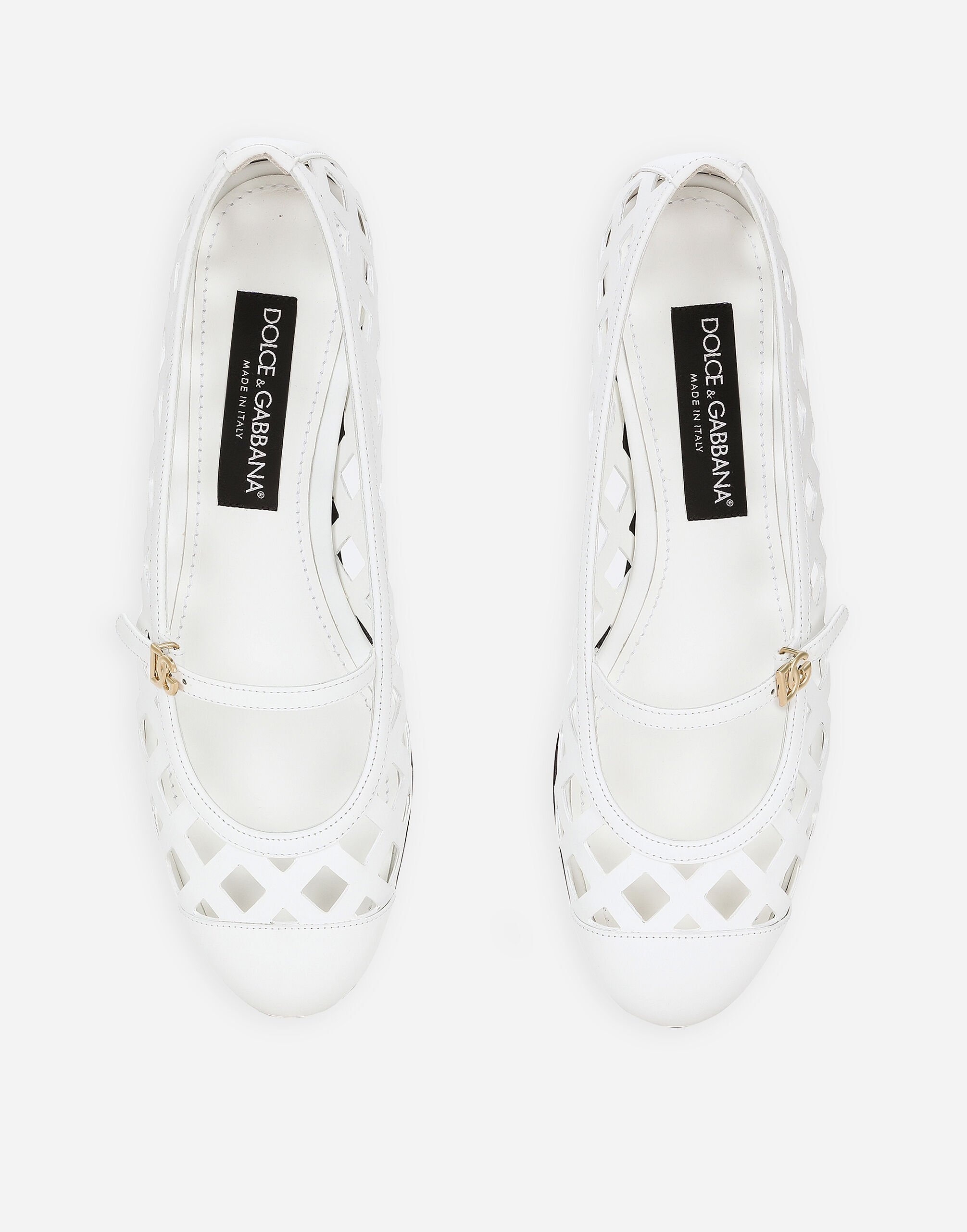 Openwork calfskin ballet flats - 4