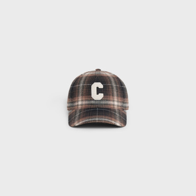 CELINE Initial cap in checked cotton outlook