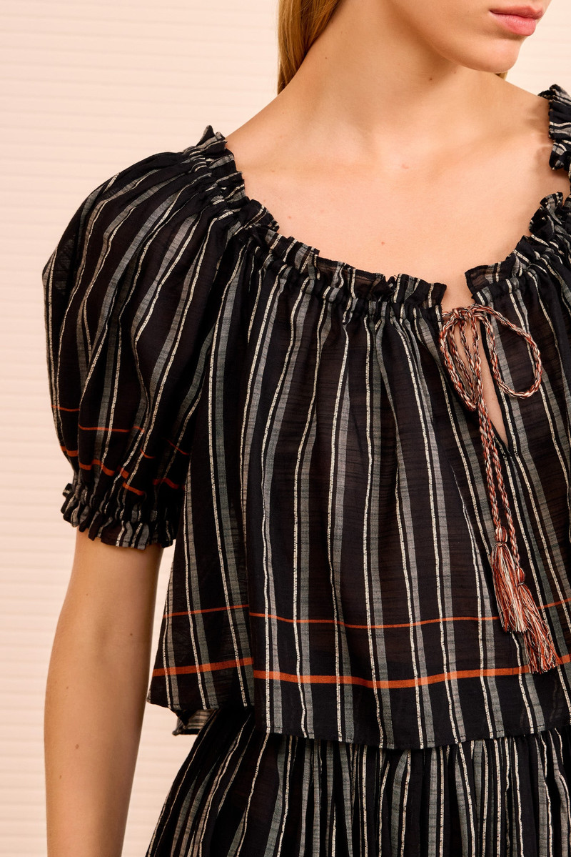 ULLA JOHNSON Paros Striped Top Coverup outlook