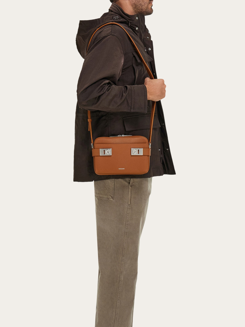 FERRAGAMO East-West crossbody bag with Gancini buckles outlook