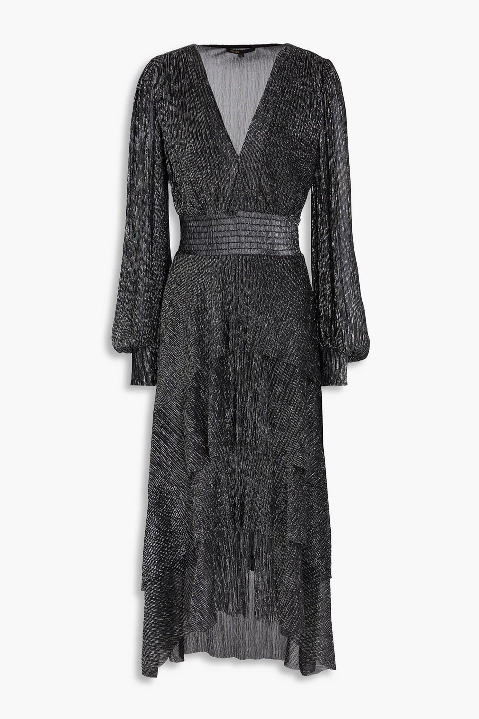 Tiered lamé midi dress - 1