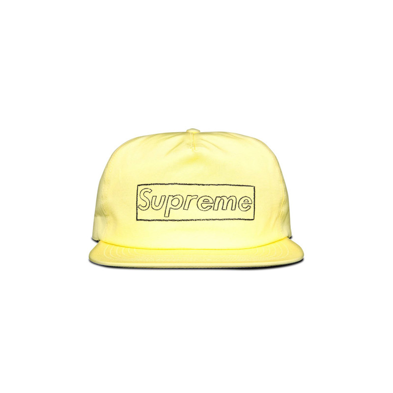 Supreme x KAWS Chalk Logo 5-Panel 'Pale Yellow' - 1