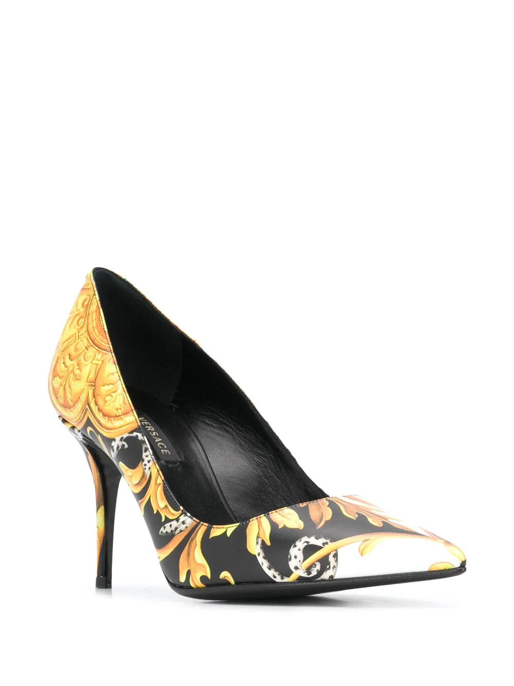 baroque-print pumps - 2