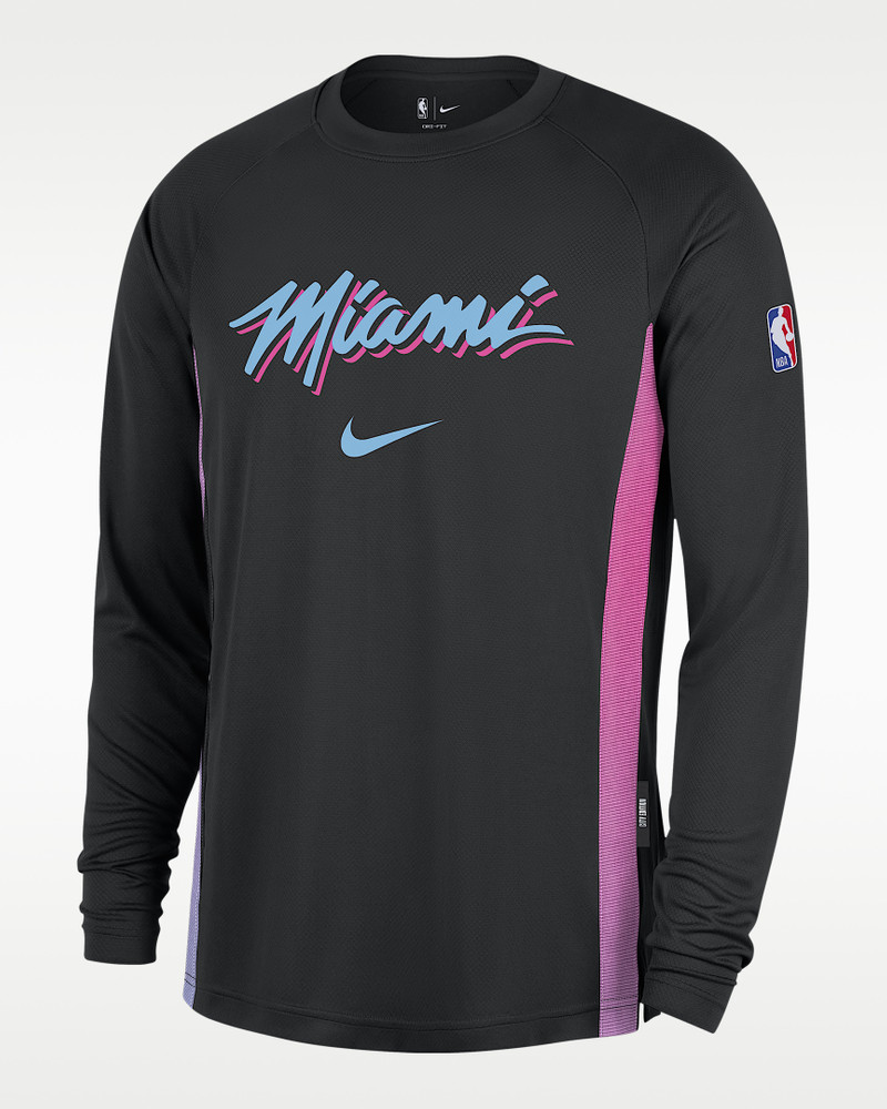 Miami Heat City Edition Men's Men's Nike Dri-FIT Long-Sleeve Top 1